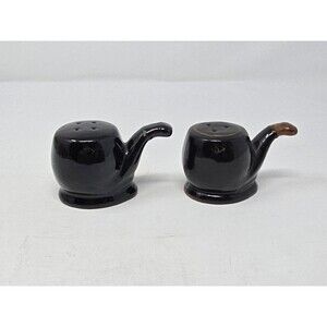 Vintage Japan Ceramic Tobacco Smokers Pipe Salt & Pepper Shaker Set